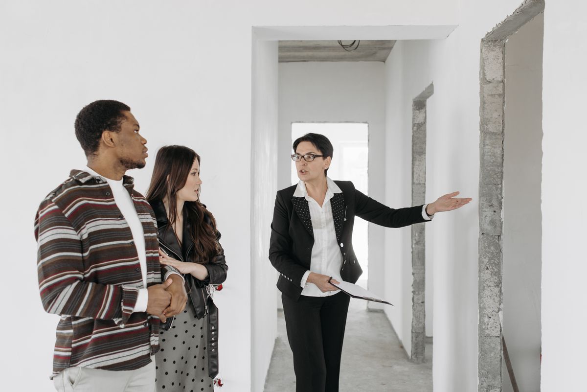 Viewing being shown around a shared house